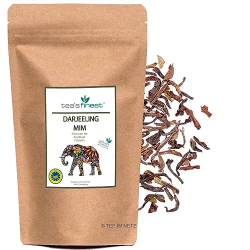 tea`s finest® Schwarzer Tee Darjeeling Mim FTGFOP1 First Flush Frühlingstee (1000 Gramm) von tea`s finest