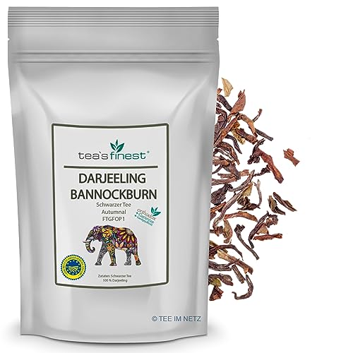 tea`s finest® Schwarzer Tee Darjeeling Plantage Bannockburn FTGFOP1 Autumnal (250 Gramm) von tea`s finest