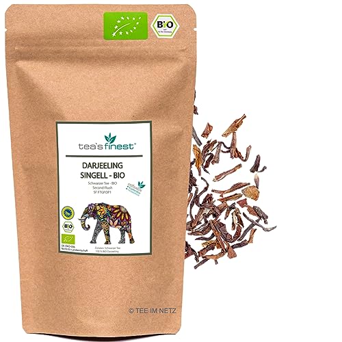 tea`s finest® Schwarzer Tee Darjeeling Singell FTGFOP1 Second Flush - BIO (1000 Gramm) von tea`s finest