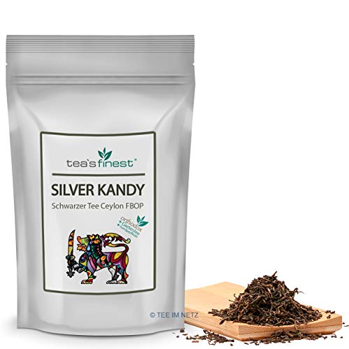 tea`s finest® Schwarzer Tee Silver Kandy Ceylon FBOP (1000 Gramm) von tea`s finest