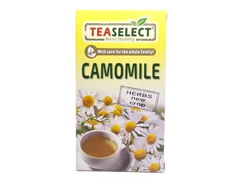 TeaSelect Premium Kamille-Teebeutel, 20 Filterbeutel (20 Gramm) von teaselect