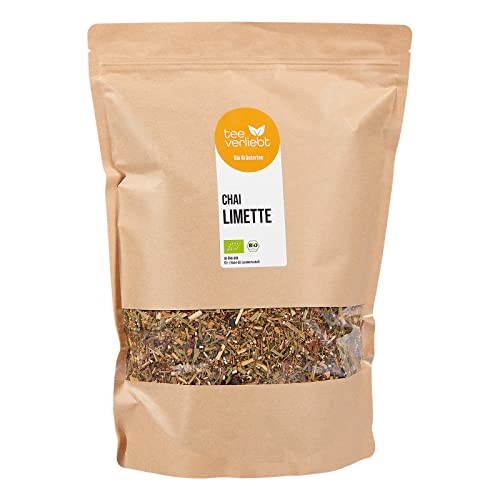 teeverliebt Chai Limette, loser Kräutertee mit Lemongras und Ingwer, Bio-Tee-Mischung, 1 kg von teeverliebt