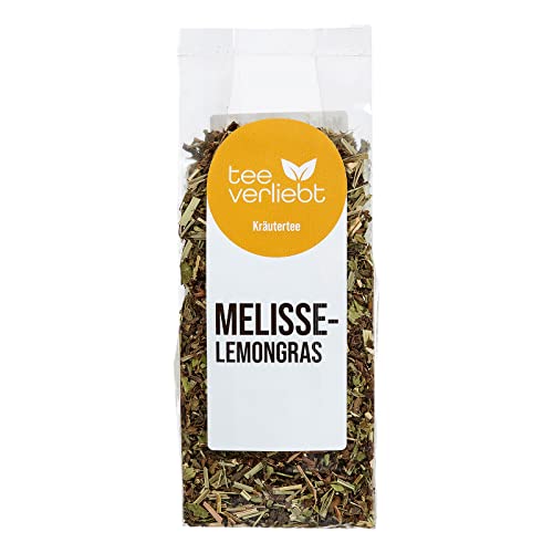 teeverliebt Melisse-Lemongras Kräutertee, loser Kräutertee mit Zitronenmelisse, Lemongras und Zitronenmelissen-Stiele, Kräutertee-Mischung, 50g teeverliebt Melisse-Lemongras Kräutertee, loser Kräutertee mit Zitronenmelisse, Lemongras und Zitronenmelissen-Stiele, Kräutertee-Mischung, 50g von teeverliebt