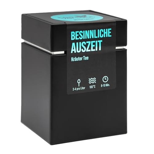 teeverliebt - Winter Edition Besinnliche Auszeit Geschenkdose Kräutertee 70 g | loser Kräutertee | leckere Tee-Mischung ideal als Geschenk von teeverliebt