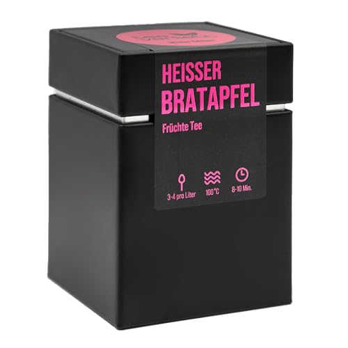 teeverliebt – Winter Edition Heißer Bratapfel Geschenkdose Früchtetee 80 g | loser Frühtetee | leckere Tee-Mischung ideal als Geschenk von teeverliebt