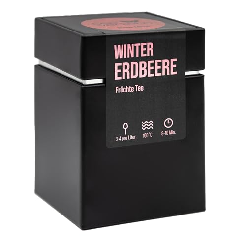 teeverliebt - Winter Edition Winter Erdbeere Geschenkdose Früchtetee 80 g | loser Früchtetee | leckere Tee-Mischung ideal als Geschenk von teeverliebt