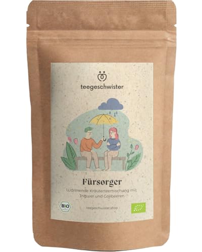 teegeschwister® | Fürsorger | BIO Ingwertee mit Zitrone und Gojibeeren | Gute Besserung Geschenk-Idee | ohne zugesetzte Aromen | 100g von teegeschwister