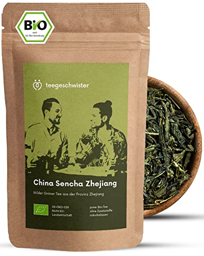 teegeschwister® | China Sencha Zhejiang | Grüner Tee China Sencha | ohne Aromastoffe | 100g von teegeschwister
