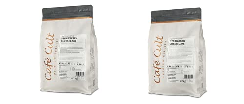 2 X NEU teemando® Kaffee "Strawberry Cheese Cake" in 1 kg Tüte, ganze Bohne aromatisiert = 2 kg von Teemando