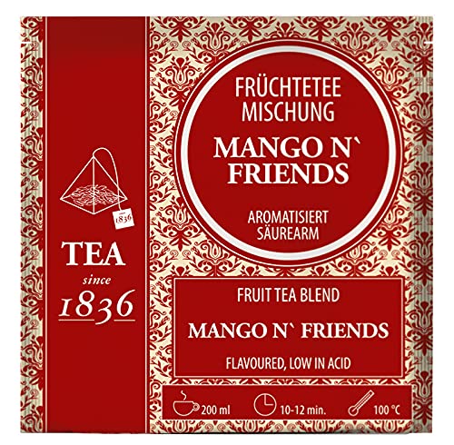 2 X teemando® Früchteteemischung Mango ´n Friends aromatisiert 50 Pyramidenbeutel im Sachet à 4 g = 2 X 50 Beutel von teemando
