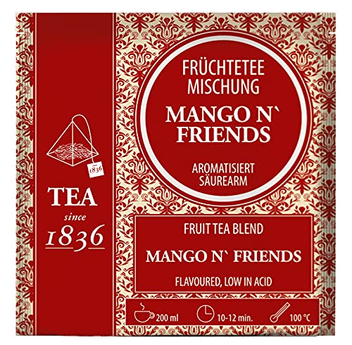 2 X teemando® Früchteteemischung Mango ´n Friends aromatisiert 50 Pyramidenbeutel im Sachet à 4 g = 2 X 50 Beutel von Teemando