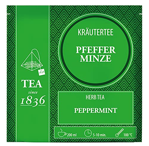 2 X teemando® Pfefferminze ohne Zusatz von Aroma 50 Pyramidenbeutel im Sachet à 2 g = 2 X 50 Beutel von teemando