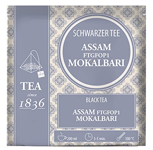 2 X teemando® Schwarzer Tee Assam FTGFOP1 Mokalbari 50 Pyramidenbeutel im Sachet à 3 g = 2 X 50 Beutel von teemando