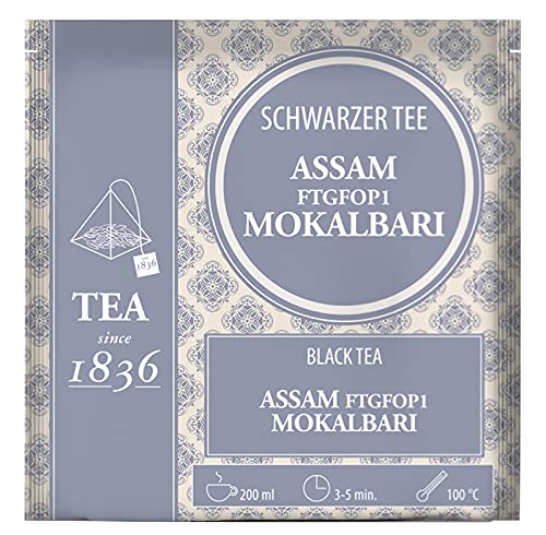 2 X teemando® Schwarzer Tee Assam FTGFOP1 Mokalbari 50 Pyramidenbeutel im Sachet à 3 g = 2 X 50 Beutel von Teemando