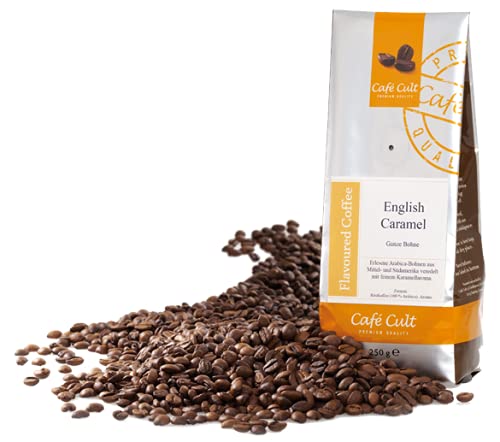 2 kg Kaffee "English Caramel" in 1 kg Tüte, ganze Bohne, aromatisiert = 2 X 1 kg von teemando
