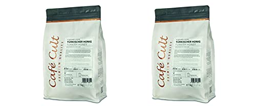 2 kg teemando® Kaffee "Türkischer Honig" in 1 kg Tüte, ganze Bohne, aromatisiert = 2 X 1 kg von teemando