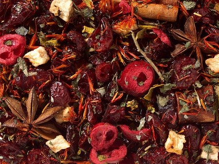 NEU teemando® 1 kg Früchteteemischung Merry Cranberry Cranb.-Eierpunsch N. aromatisiert von Teemando