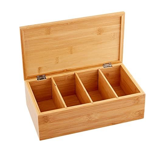 Teeverliebt Teebox aus Holz mit 4 Fächern I Teekiste Aufbewahrung für Tee I Teekiste Holz zum Befüllen und Verschenken I Teebeutel Aufbewahrungsbox als Geschenkidee Mitbringsel uvm. Teeverliebt Teebox aus Holz mit 4 Fächern I Teekiste Aufbewahrung für Tee I Teekiste Holz zum Befüllen und Verschenken I Teebeutel Aufbewahrungsbox als Geschenkidee Mitbringsel uvm. von teeverliebt