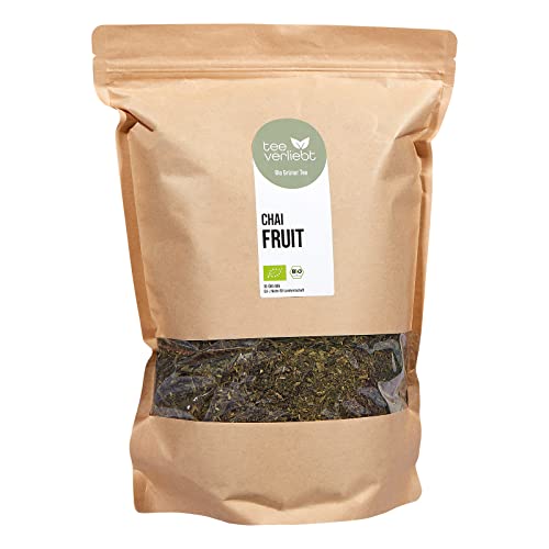 teeverliebt - Bio Chai Fruit Loser Grüner Tee Erdbeere I Grüntee-Mischung mit fruchtigen Erdbeerstücken I heiß und kalt ein Genuss I aus kontrolliert biologischem Anbau I 1 kg teeverliebt - Bio Chai Fruit Loser Grüner Tee Erdbeere I Grüntee-Mischung mit fruchtigen Erdbeerstücken I heiß und kalt ein Genuss I aus kontrolliert biologischem Anbau I 1 kg von teeverliebt