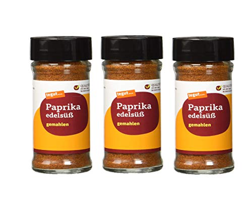 tegut... Paprika edelsüß gemahlen Gewürz, 3er Pack (3 x 40 g) von tegut…