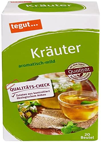tegut… Kräutertee, aromatisch-mild, 20 Beutel, 30 g tegut… Kräutertee, aromatisch-mild, 20 Beutel, 30 g von tegut…