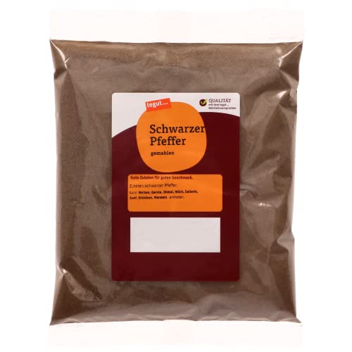 tegut... Schwarzer Pfeffer gemahlen, 1 x 250 g von tegut…