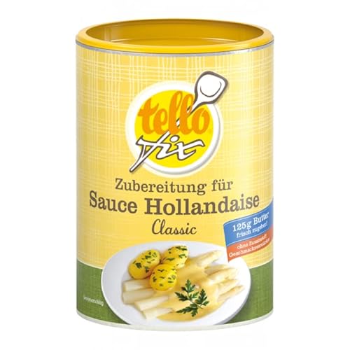 Tellofix Zubereitung für Sauce Hollandaise Classic - 160g (ergibt 1,25 Liter) - ohne zugesetzte Geschmacksverstärker - vegetarisch von tellofix