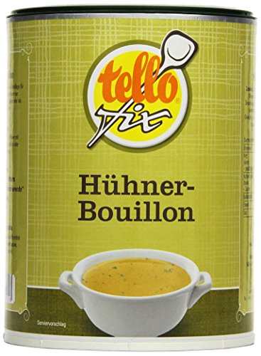 tellofix Hühner-Bouillon - Vielseitige Geflügel-Brühe, als Universal-Würzmittel zum Verfeinern einsetzbar - kalorienarm - 1 x 500 g von tellofix