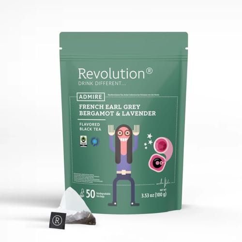 Revolution Tea - Earl Grey Tee mit Bergamotte und Lavendel, 50 Pyramidenteebeutel, Fair Trade Revolution Tea - Earl Grey Tee mit Bergamotte und Lavendel, 50 Pyramidenteebeutel, Fair Trade von thokika