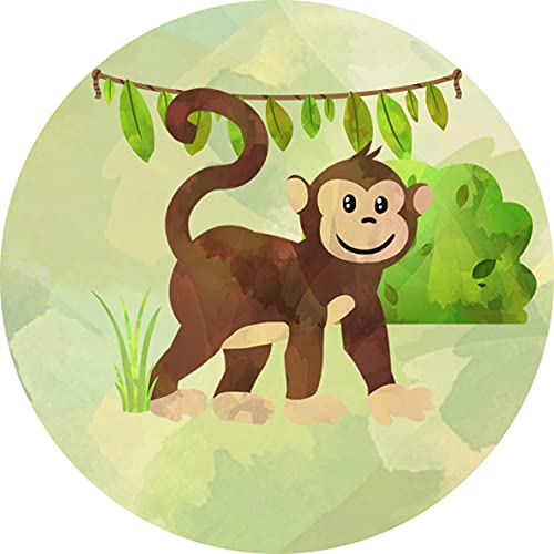 Essbarer Tortenaufleger Affe, Zoo, Safari // Kuchendekoration Tiere // 20cm Durchmesser (Zuckerpapier) von tolle-tortenaufleger