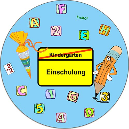 Essbarer Tortenaufleger Einschulung in Blau // Tortendeko Schule // Erster Schultag (Oblatenpapier) von tolle-tortenaufleger