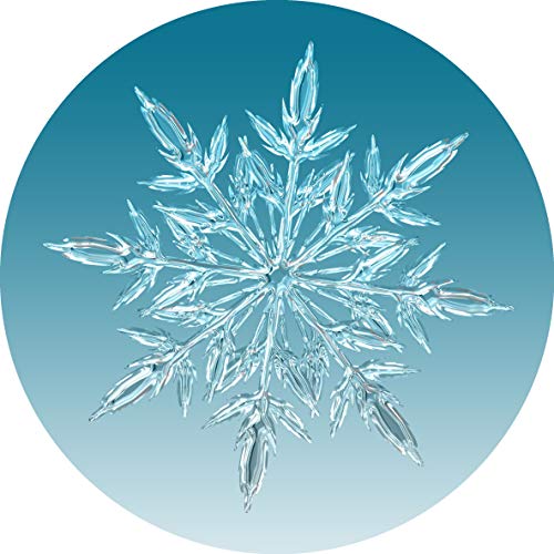 Essbarer Tortenaufleger Eiskristall, Schneeflocke // Kuchendekoration Winter, Schnee // 20cm (Oblatenpapier) von tolle-tortenaufleger