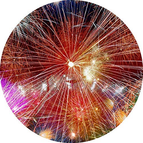 Essbarer Tortenaufleger Silvester Feuerwerk Bunt // Kuchendeko Happy New Year // 20cm (Zuckerpapier) von tolle-tortenaufleger
