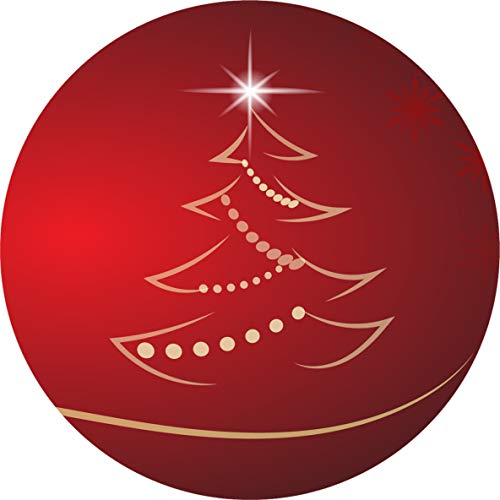 Essbarer Tortenaufleger Weihnachtsbaum in Rot // Kuchendekoration Weihnachten Advent // 20cm (Oblatenpapier) von tolle-tortenaufleger
