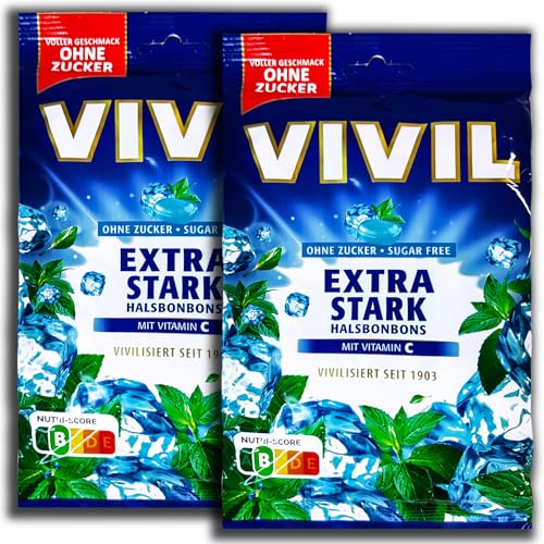 2 er Pack Vivil Halsbonbons Extra Stark ohne Zucker 2x 120 g 2 er Pack Vivil Halsbonbons Extra Stark ohne Zucker 2x 120 g von topDeal