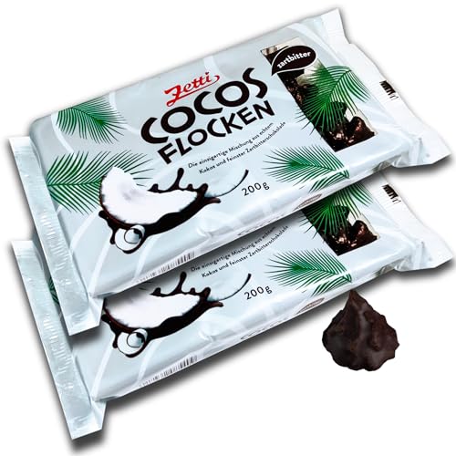 2 er Pack Zetti Cocos Flocken- Zartbitter Schokolade 2 x 200 g von topDeal