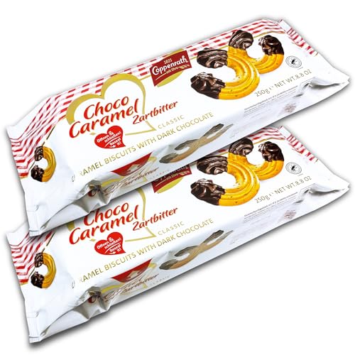 2er Pack Coppenrath Classic Choco Caramel Zartbitter 2 x 250g Spritzgebäck mit Karamell-Geschmack und Zartbitter-Schokolade von topDeal