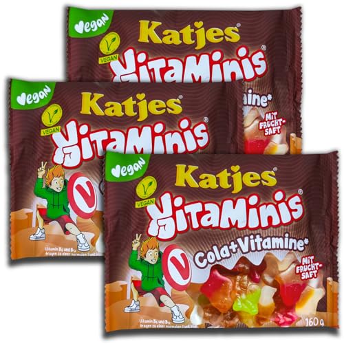 3 er Pack Katjes VitaMinis - Cola +Vitamine mit Fruchtsaft 3 x 160 g 3 er Pack Katjes VitaMinis - Cola +Vitamine mit Fruchtsaft 3 x 160 g von topDeal