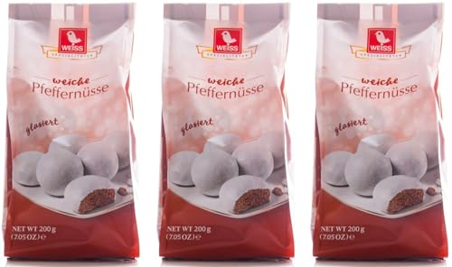 3 er Pack Weiss Pfeffernüsse 3 x 200g Lebkuchen von FOXCUP
