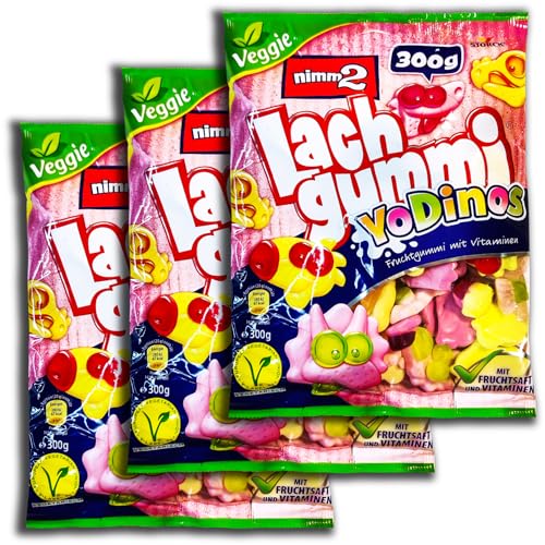 3 er Pack nimm2 Lachgummi YoDinos 3 x 300g von topDeal