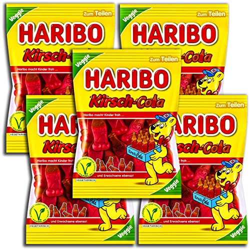 5 er Pack Haribo Kirsch-Cola veggie 5 x 175g von HARIBO