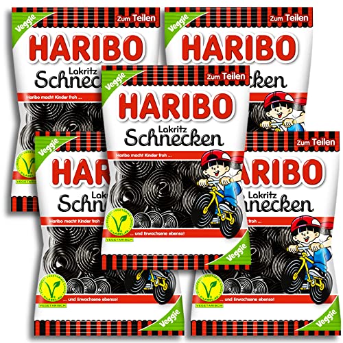 5 er Pack Haribo Lakritz Schnecken veggie 5 x 175g von topDeal