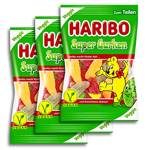 Haribo Super Gurken Veggie 3x 175g Haribo Super Gurken Veggie 3x 175g von topDeal