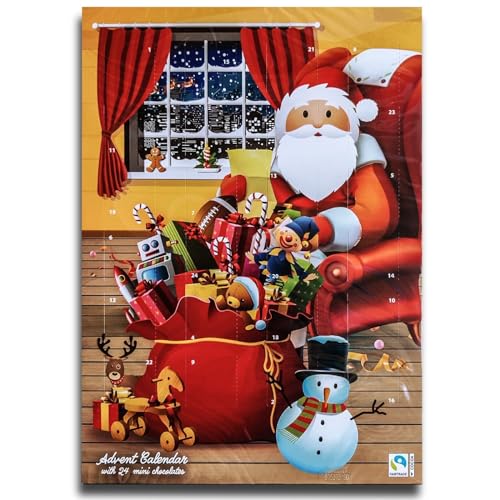 Santa mit Geschenken - Adventskalender Schokolade Schoko Weihnachts Kalender ABS von topDeal