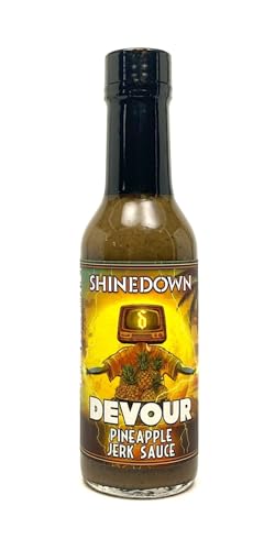 Torchbearer Shinedown Devour Pineapple Jerk Sauce – 142g – Tropische Ananas trifft auf würzige Schärfe | 100% natürliche Zutaten, vegan, ohne Extrakte | Mittlere Schärfe, ideal für Marinaden, Gegrillt Torchbearer Shinedown Devour Pineapple Jerk Sauce – 142g – Tropische Ananas trifft auf würzige Schärfe | 100% natürliche Zutaten, vegan, ohne Extrakte | Mittlere Schärfe, ideal für Marinaden, Gegrillt von torchbearer sauces
