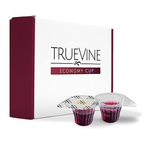 Truevine Economy – Vorgefüllte Kommunionbecher und Oblaten Set mit Oblaten und Saft – frische, leicht zu öffnende Kommunion (250 Stück (1 Stück) von TrueVine