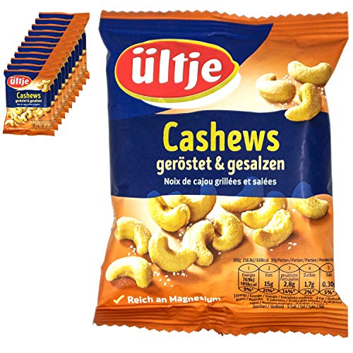ültje - 12er Pack Cashews geröstet und gesalzen 150 g Packung - Cashewkerne Cashew süßlich mildes Aroma ültje - 12er Pack Cashews geröstet und gesalzen 150 g Packung - Cashewkerne Cashew süßlich mildes Aroma von ültje