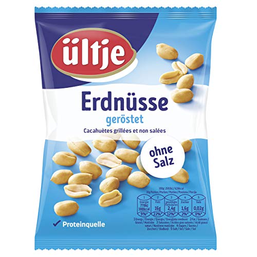 ültje Erdnüsse geröstet, ohne Salz, 12er Pack (12 x 200 g) von ültje