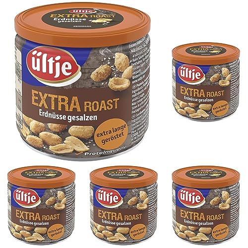 ültje Extra Roast Erdnüsse, gesalzen, Dose, 180g (Packung mit 5) von ültje