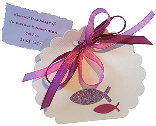 Gastgeschenke Hochzeit Mandeln Taufe Kommunion Konfirmation GG0041 pink von Unser schönster Tag
